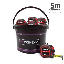 SEAU METRE RUBAN BI MATIERE 5MX25MM COMPRENANT: