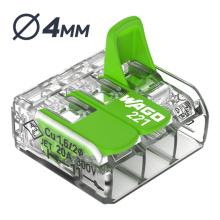 MINI BORNE DE CONNEXION A LEVIER GREEN RANGE WAGO