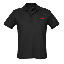 POLO POLYESTER/COTON NOIR GEFIX