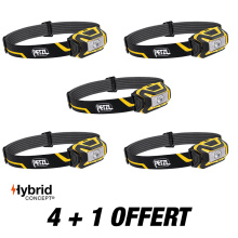PACK PROMO 4 LAMPES FRONTALES PETZL ARIA1 350 LUMENS + 1 OFFERTE