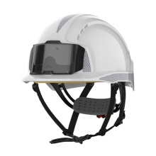 CASQUE CHANTIER MEGALITE BLANC +PORTE BADGE + JUGUL 4PTS +LUN