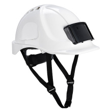 CASQUE CHANTIER ENDURO BLANC + PORTE BADGE + JUGULAIRE