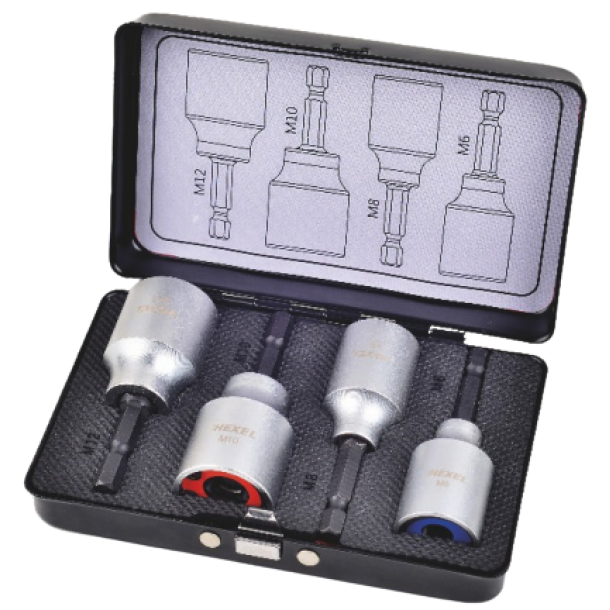 Douille King Tony Pour Tige Filetée 8mm - Longueur 66mm | Chrome Poli, Serrage Automatique